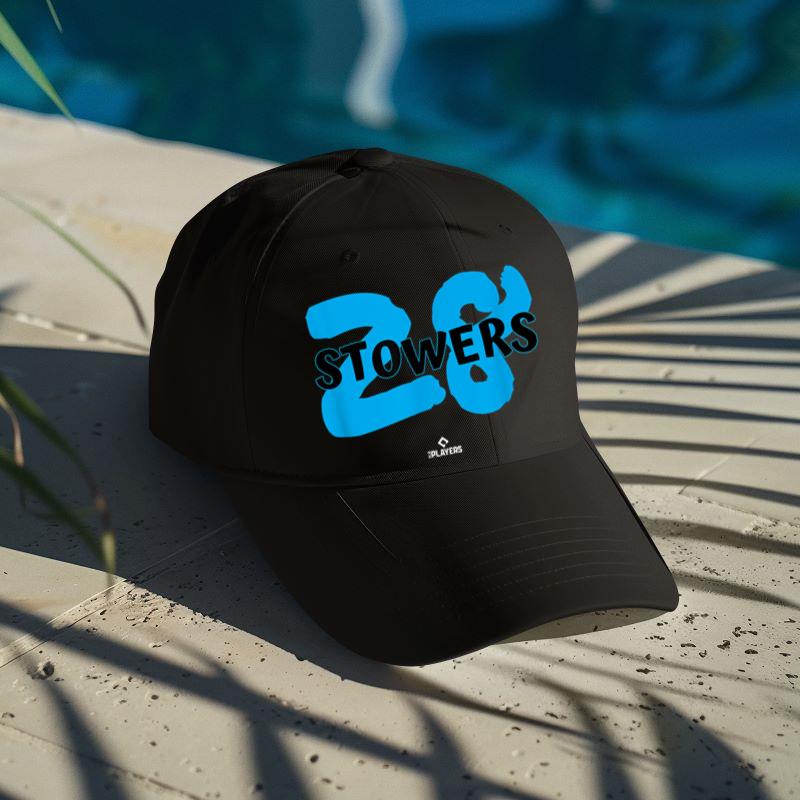 Mckenzieshoponline Name and Number Kyle Stowers Miami Baseball MLBPA Cap