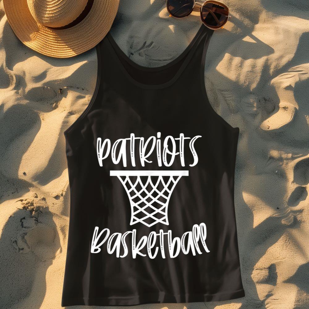 Mckenzieshoponline Patriots Basketball Team Mascot School Spirit Game Night Tank Top
