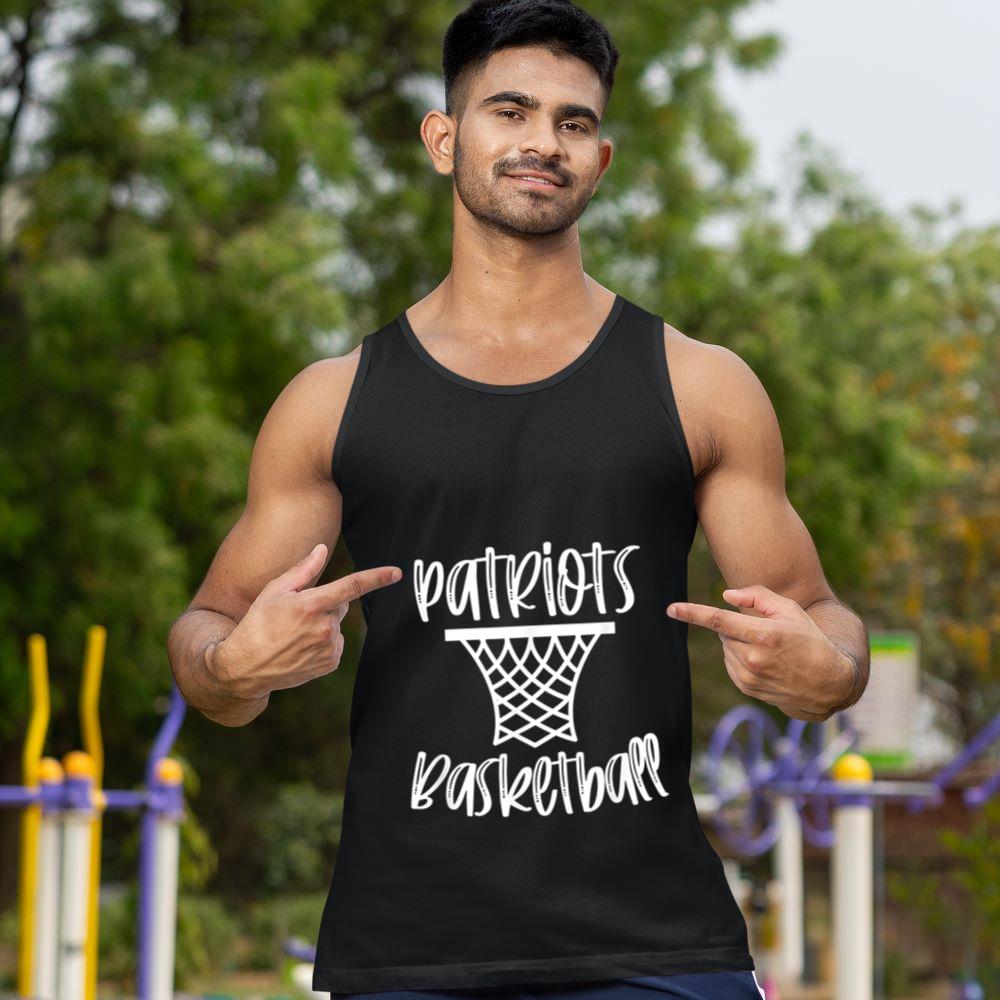 Mckenzieshoponline Patriots Basketball Team Mascot School Spirit Game Night Tank Top - Image 2