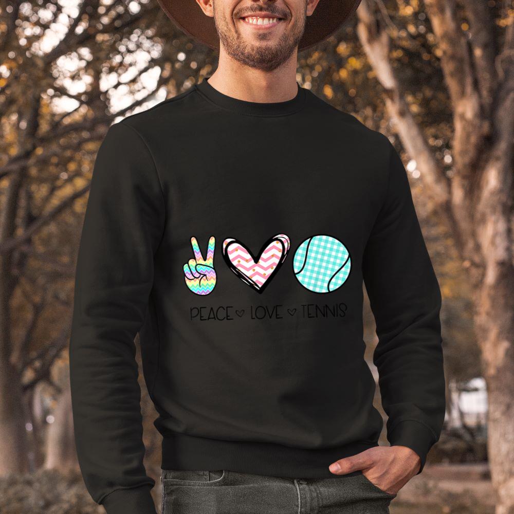 Mckenzieshoponline Peace Love Tennis Cute Design for Women Teen Girls Sweatshirt - Image 2