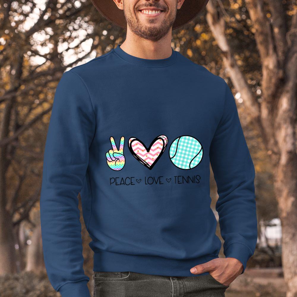 Mckenzieshoponline Peace Love Tennis Cute Design for Women Teen Girls Sweatshirt - Image 3