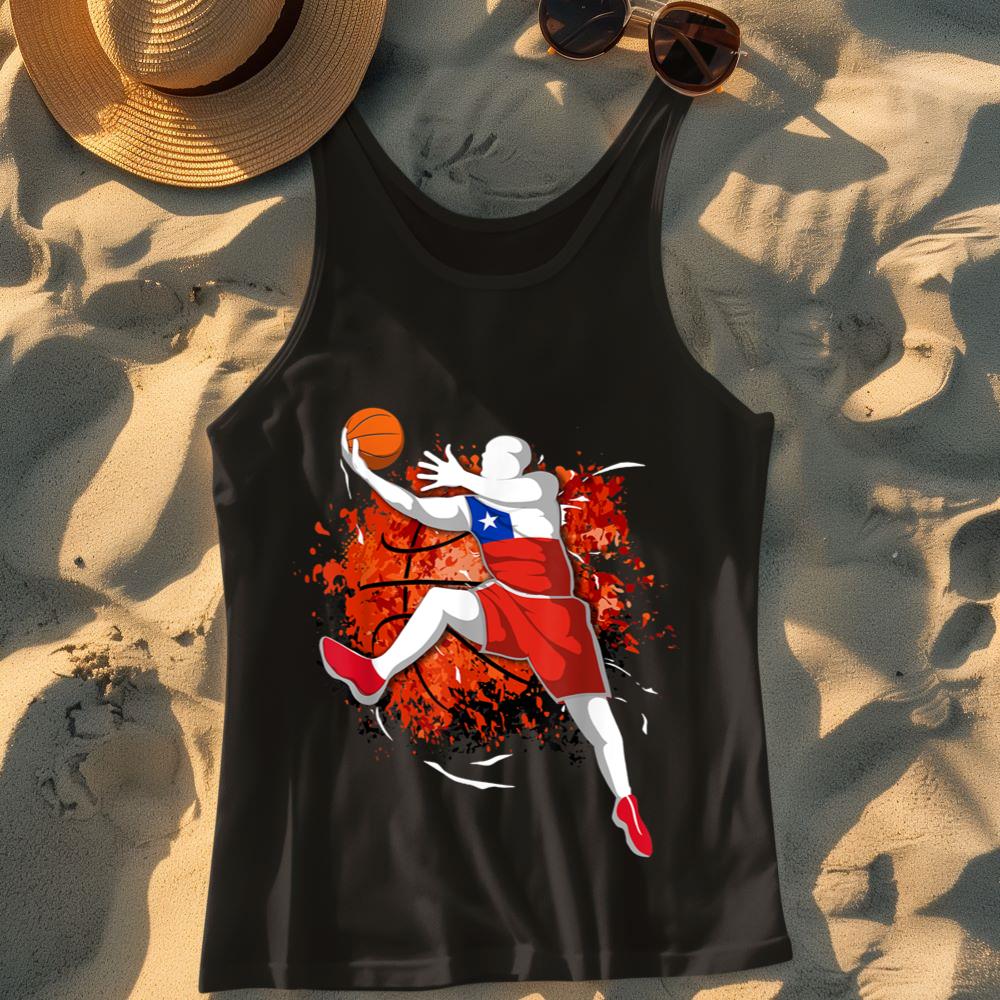 Mckenzieshoponline Proud Chile Basketball Lovers Chilean National Flag Sport Tank Top