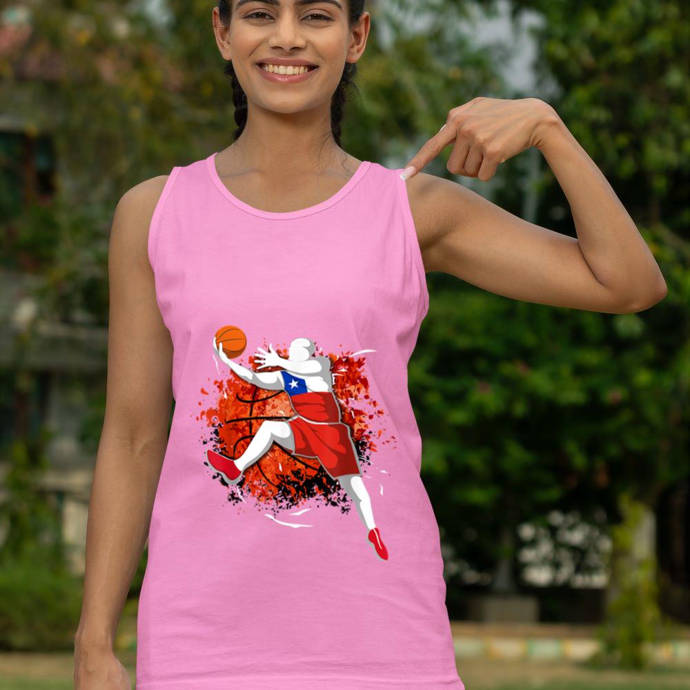 Mckenzieshoponline Proud Chile Basketball Lovers Chilean National Flag Sport Tank Top - Image 5