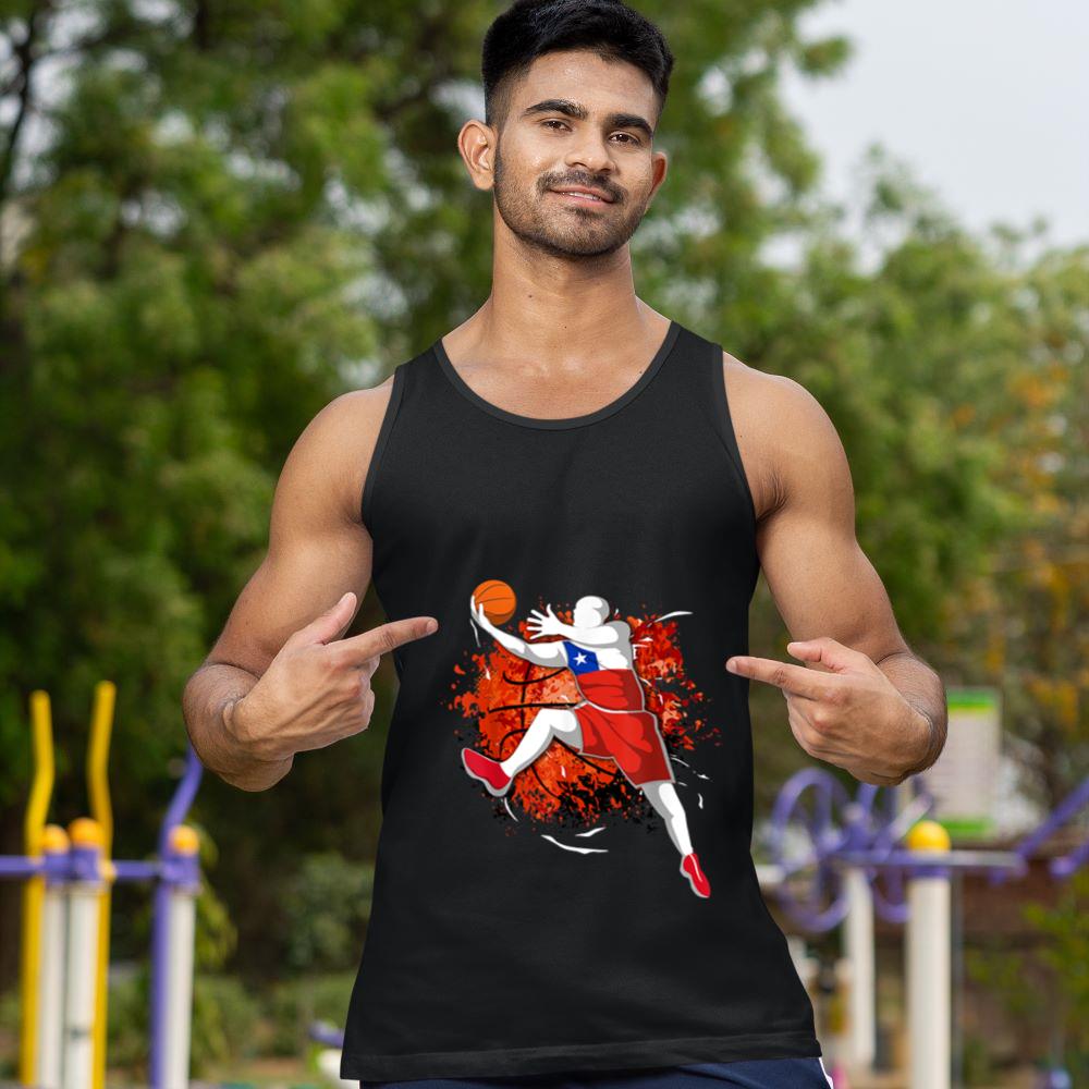 Mckenzieshoponline Proud Chile Basketball Lovers Chilean National Flag Sport Tank Top - Image 2
