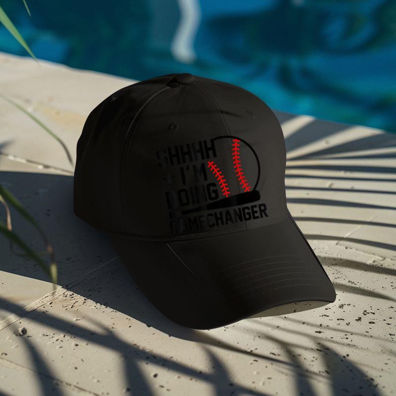 Mckenzieshoponline SHHHH I'm Doing Gamechanger Funny Baseball Players Cap