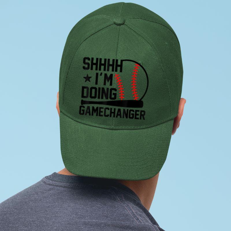 Mckenzieshoponline SHHHH I'm Doing Gamechanger Funny Baseball Players Cap - Image 3