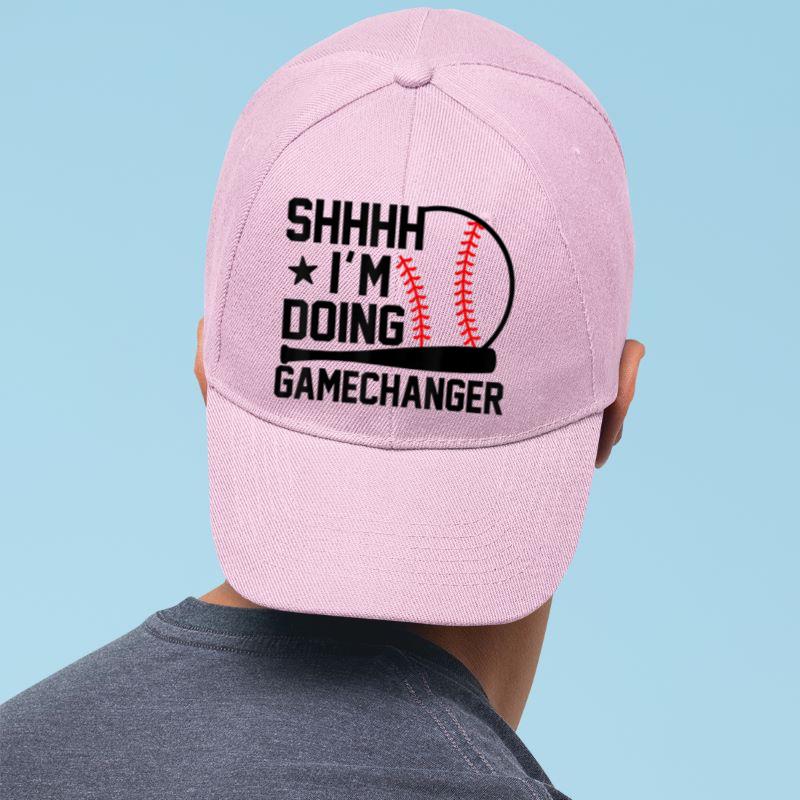 Mckenzieshoponline SHHHH I'm Doing Gamechanger Funny Baseball Players Cap - Image 5