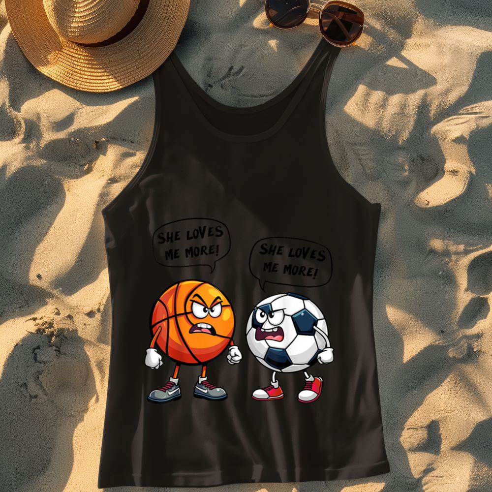 Mckenzieshoponline She loves me more Basketball soccer for women Tank Top
