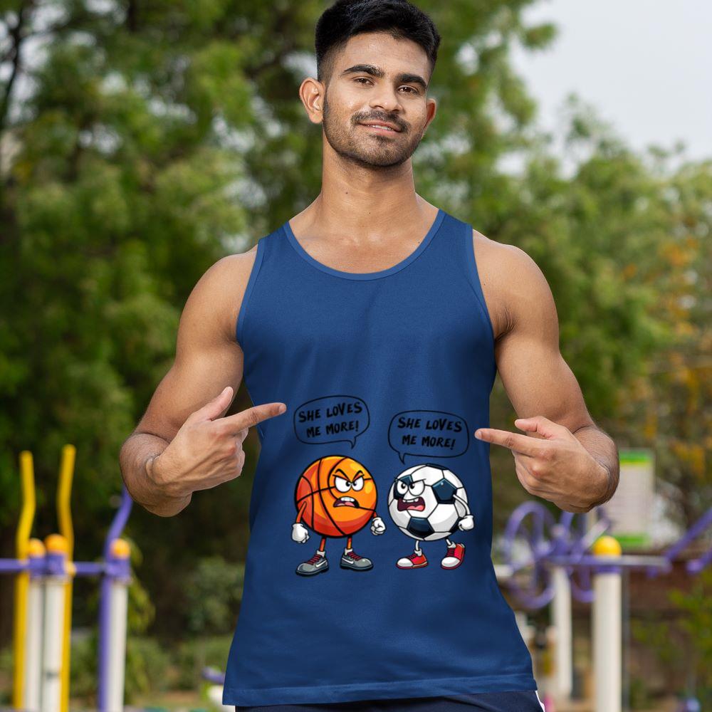 Mckenzieshoponline She loves me more Basketball soccer for women Tank Top - Image 3