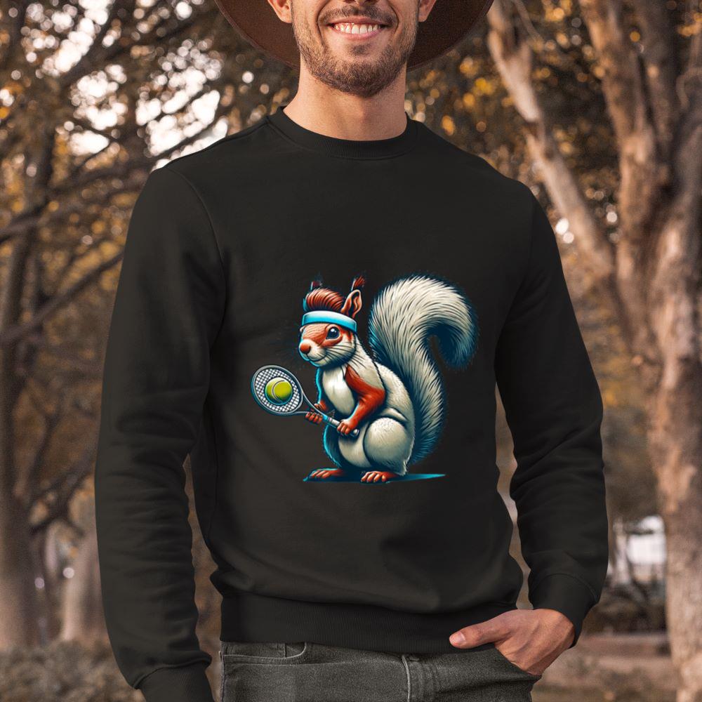Mckenzieshoponline Squirrel Tennis Player Animal Lover Design Sweatshirt - Image 2
