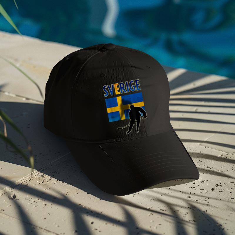 Mckenzieshoponline Sweden Ice Hockey T Shirt Swedish Flag Cap
