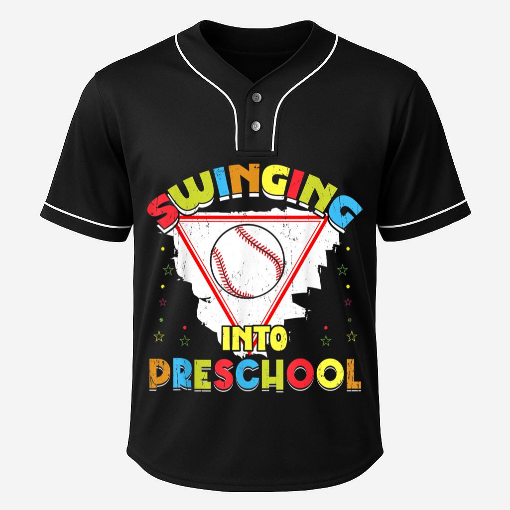 Mckenzieshoponline Swinging Into Preschool First Day Of School Baseball Baseball Jersey