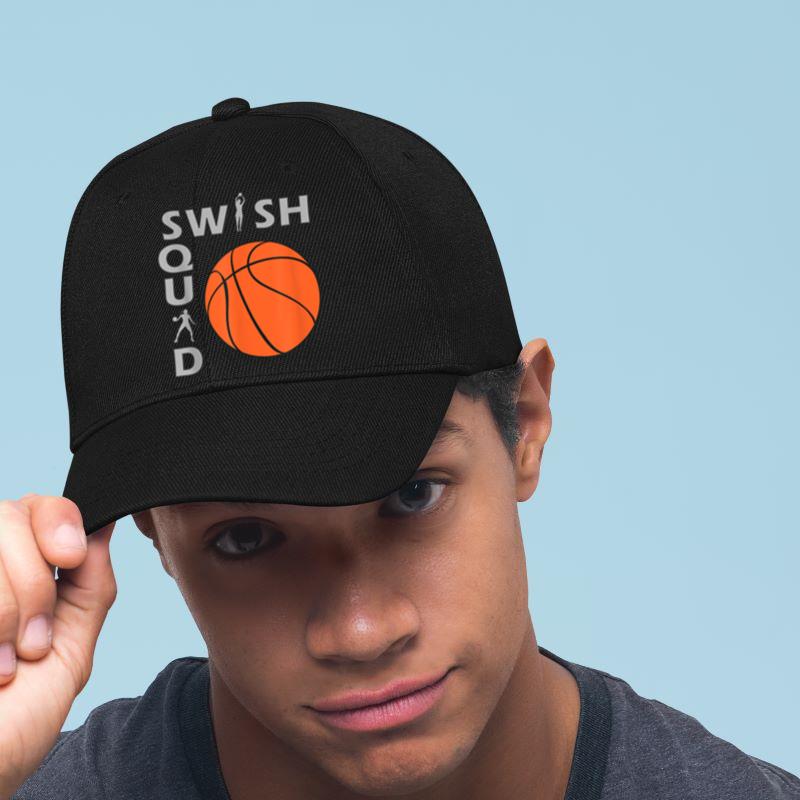 Mckenzieshoponline Swish Squad Girl Basketball Player T-Shirt Cap - Image 2