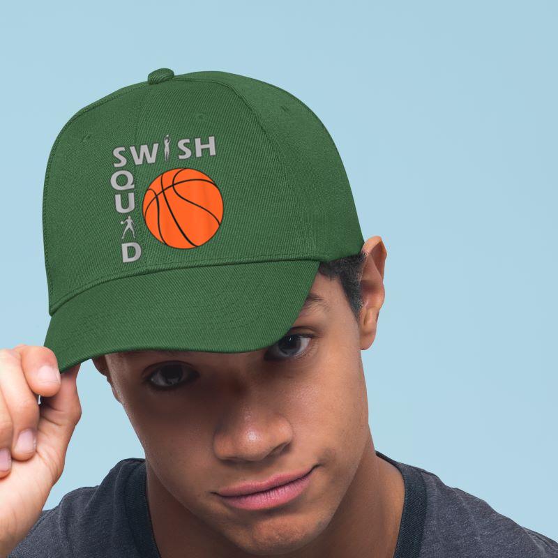 Mckenzieshoponline Swish Squad Girl Basketball Player T-Shirt Cap - Image 3