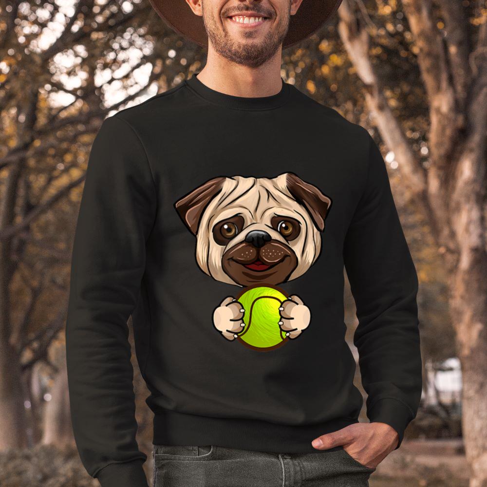Mckenzieshoponline Tennis Lover Cute Giant Pug Mania Unique Funny Gifts Sweatshirt - Image 2