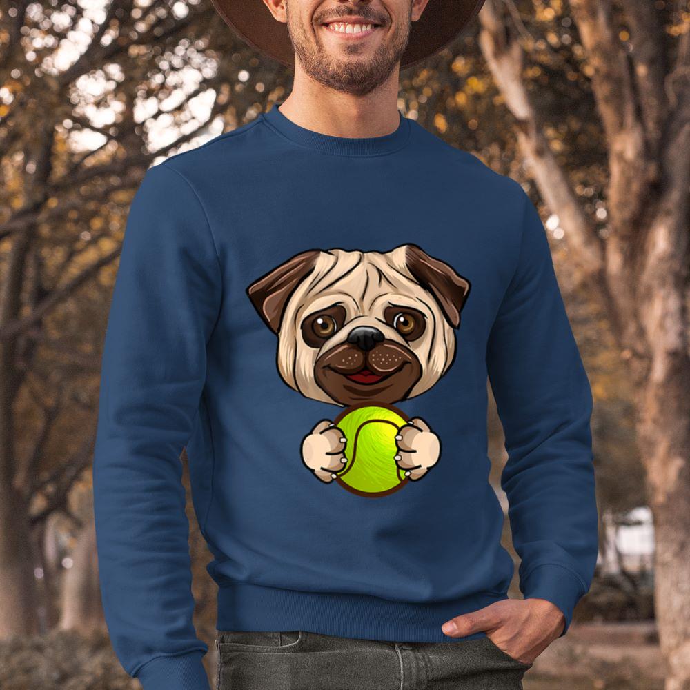 Mckenzieshoponline Tennis Lover Cute Giant Pug Mania Unique Funny Gifts Sweatshirt - Image 3