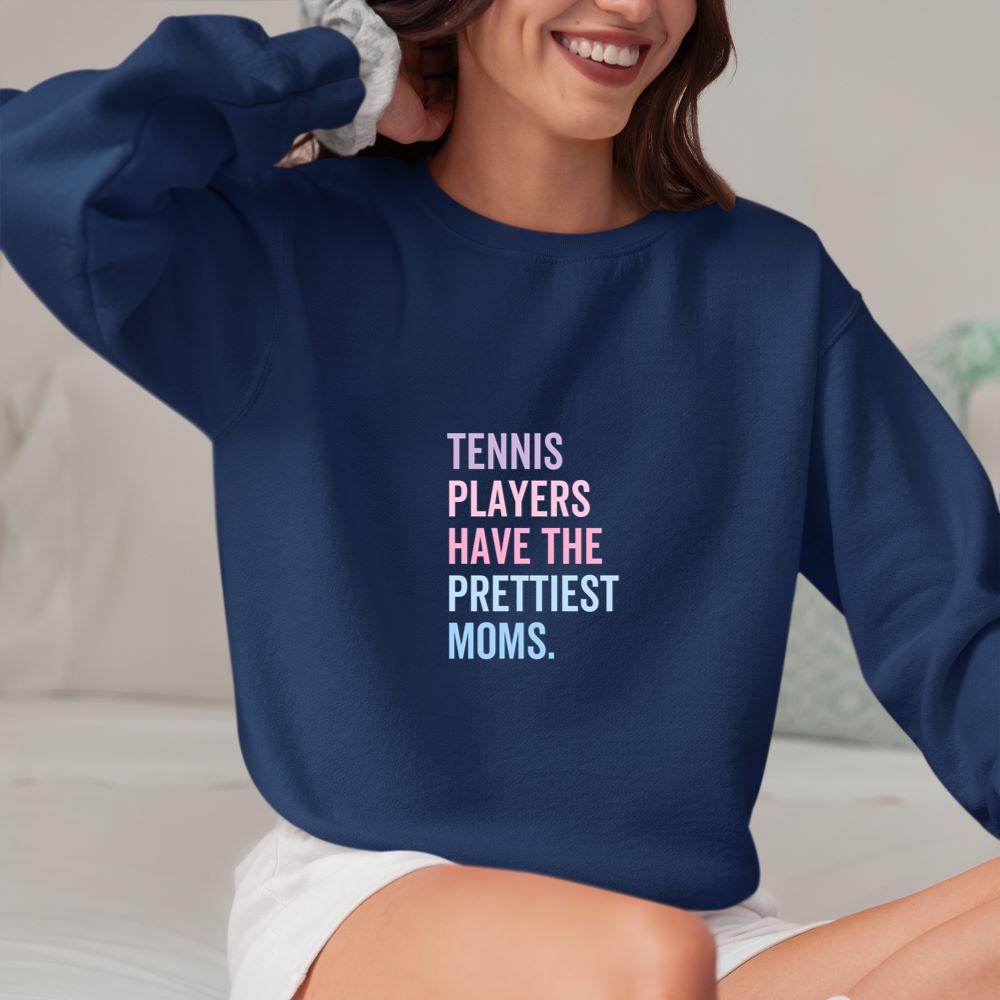 Mckenzieshoponline Tennis Players Have The Prettiest Moms Mothers Day Long Sleeve Sweatshirt - Image 4