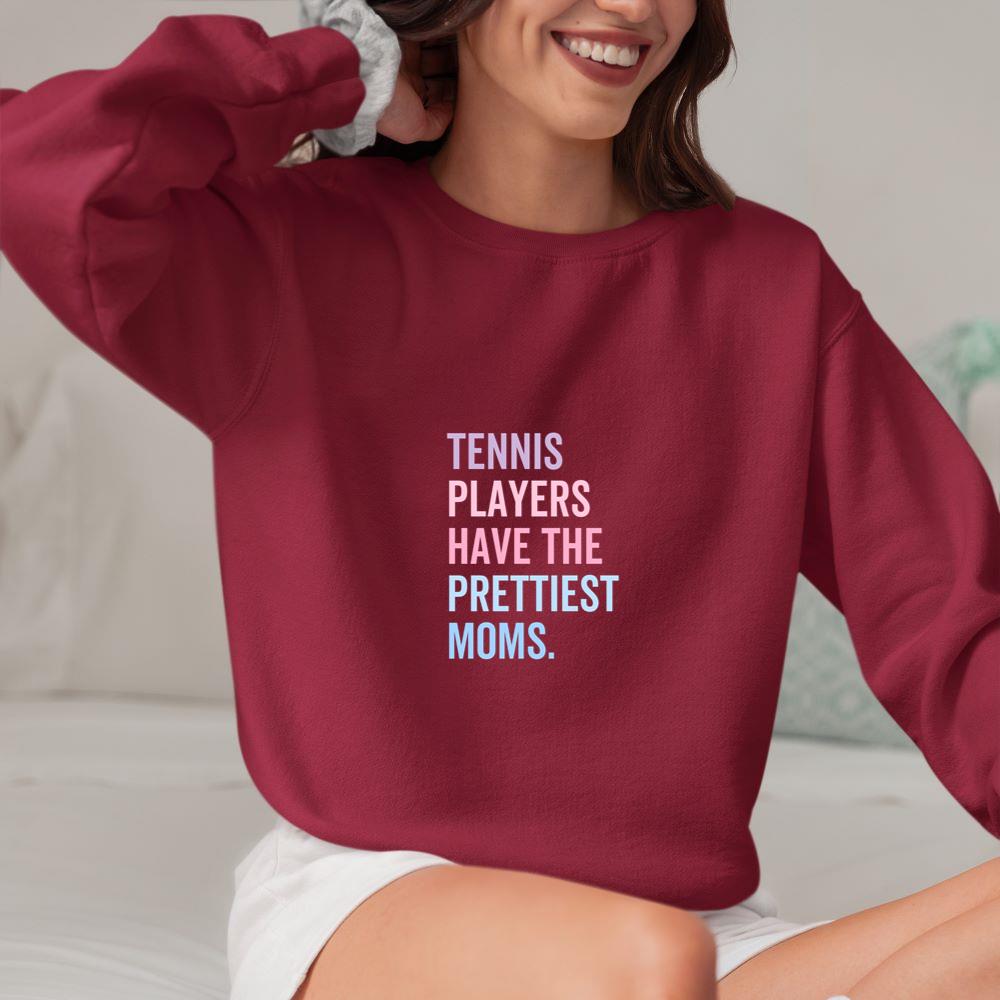 Mckenzieshoponline Tennis Players Have The Prettiest Moms Mothers Day Long Sleeve Sweatshirt - Image 5