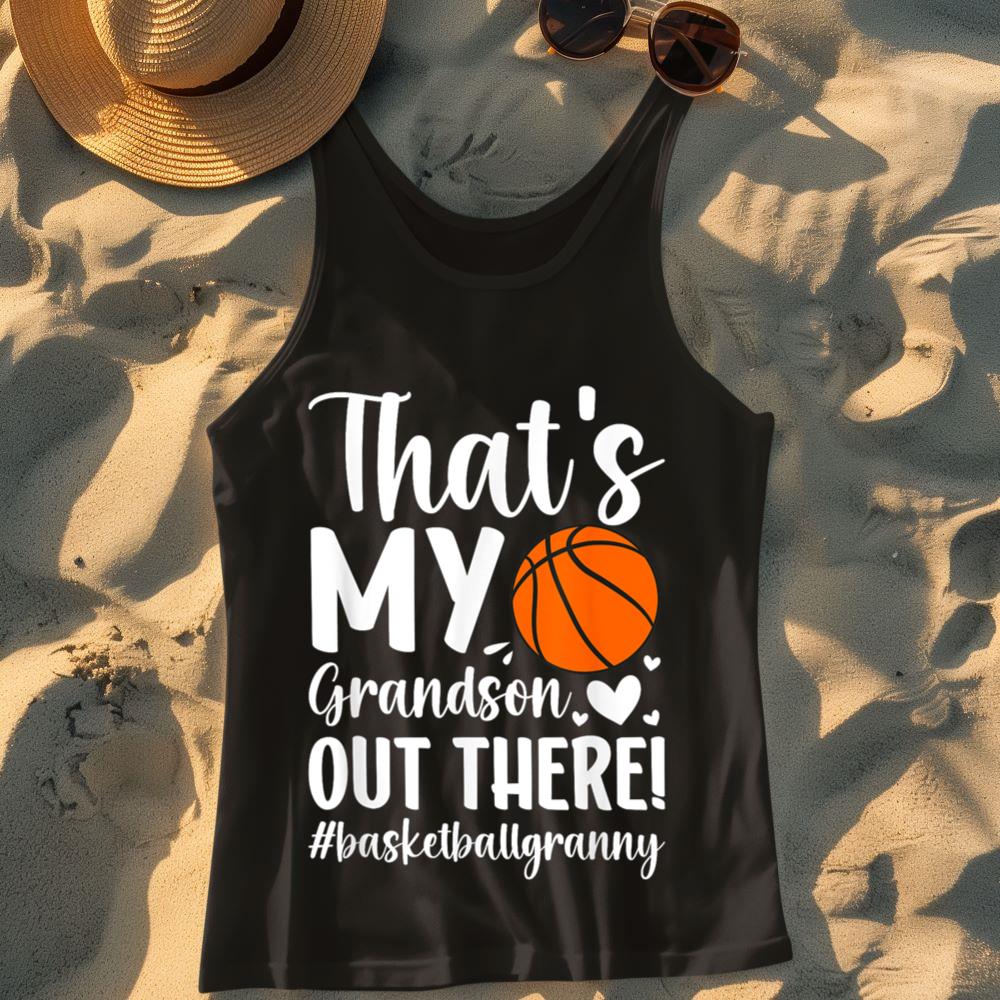 Mckenzieshoponline That's My Grandson Basketball Granny Of A Basketball Player Tank Top