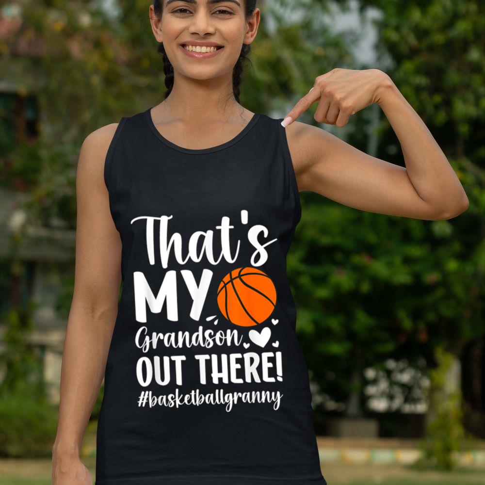 Mckenzieshoponline That's My Grandson Basketball Granny Of A Basketball Player Tank Top - Image 4