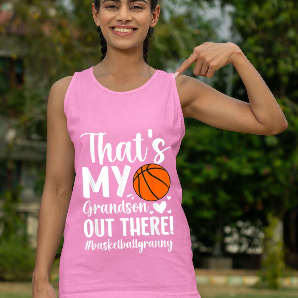 Mckenzieshoponline That's My Grandson Basketball Granny Of A Basketball Player Tank Top - Image 5