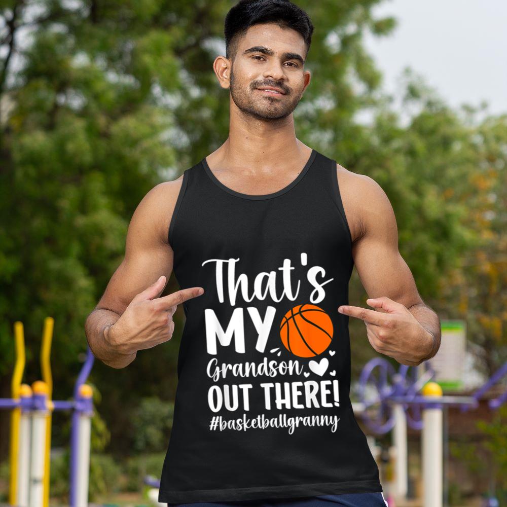 Mckenzieshoponline That's My Grandson Basketball Granny Of A Basketball Player Tank Top - Image 2