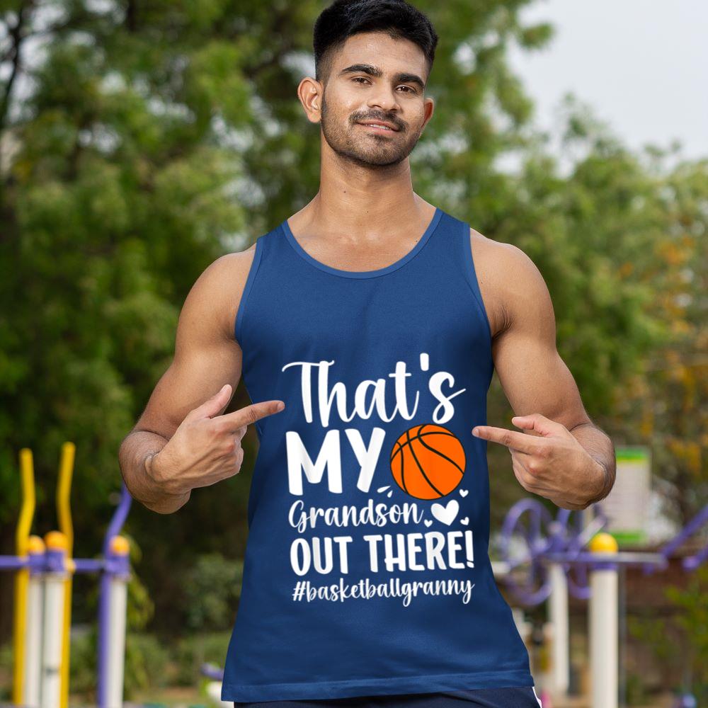 Mckenzieshoponline That's My Grandson Basketball Granny Of A Basketball Player Tank Top - Image 3