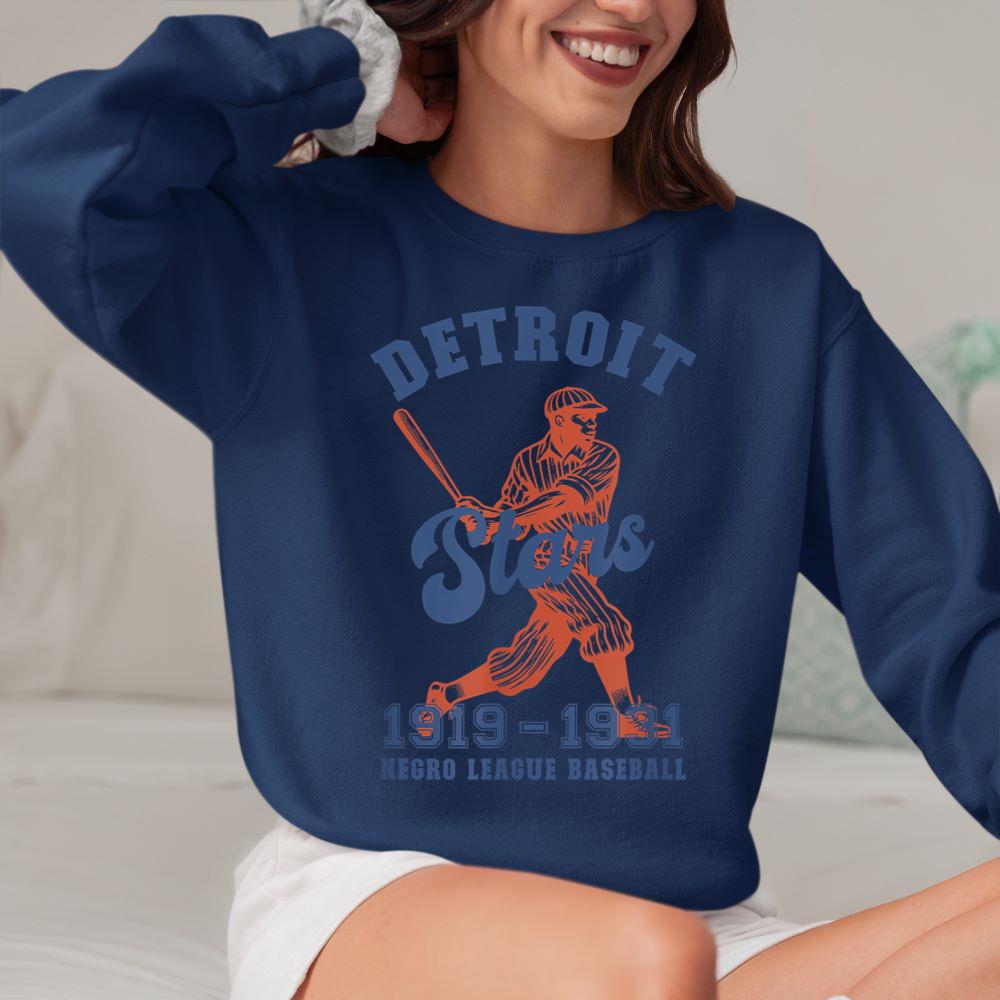 Mckenzieshoponline - Vintage Detroit Negro League Baseball Black History Month Sweatshirt - Image 4