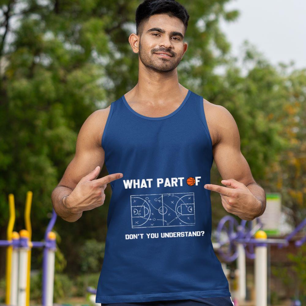 Mckenzieshoponline What Part Of Don't You Understand Funny Basketball Coach Tank Top - Image 3