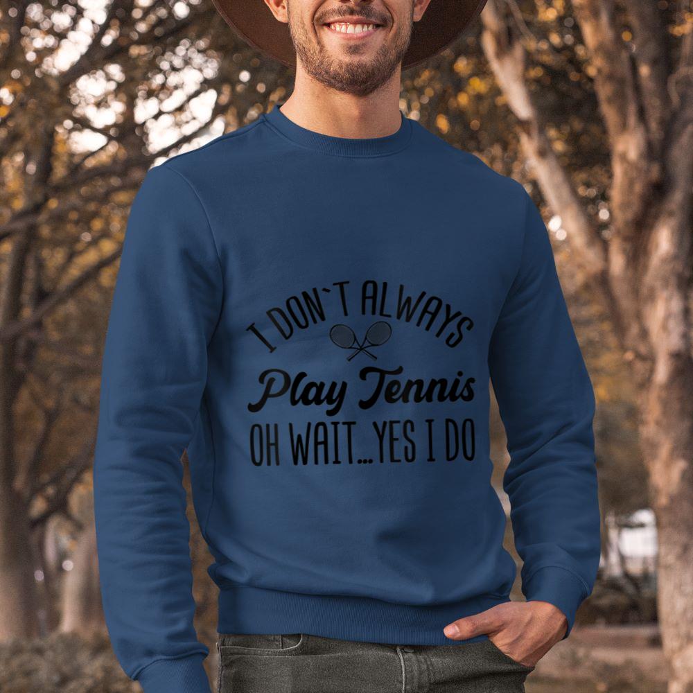 Mckenzieshoponline Womens I Don't Always Play Tennis Oh Wait Yes I Do Funny Gift V-Neck Sweatshirt - Image 3