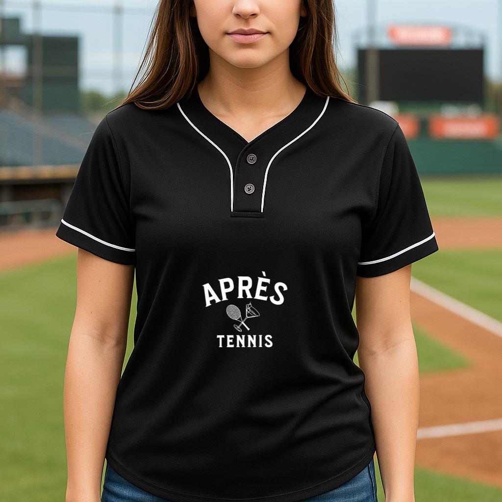 Mckenzieshoponline apres tennis après tennis Long Sleeve Baseball Jersey - Image 4