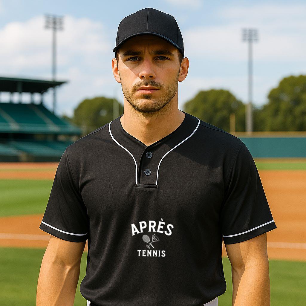 Mckenzieshoponline apres tennis après tennis Long Sleeve Baseball Jersey - Image 2