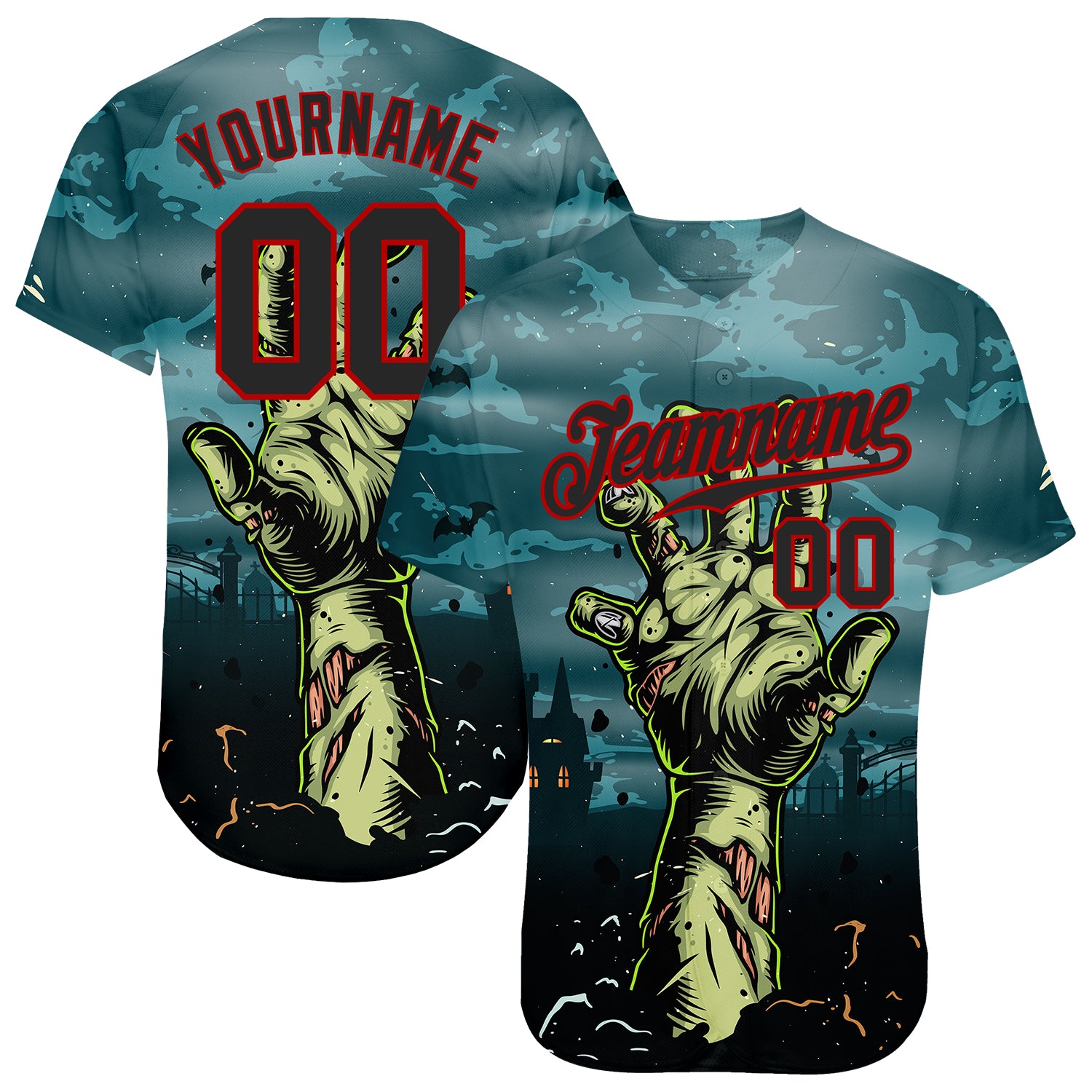 Jerseytrend 3D Pattern Halloween Horror Night Trick Treat Personalized Baseball Jersey For Fans
