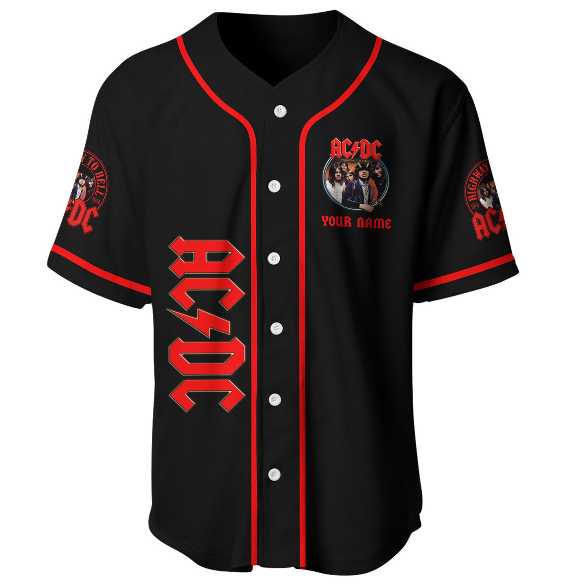 Jerseytrend AC/DC Band Highway to Hell Personalized Baseball Jersey For Fans - Image 5