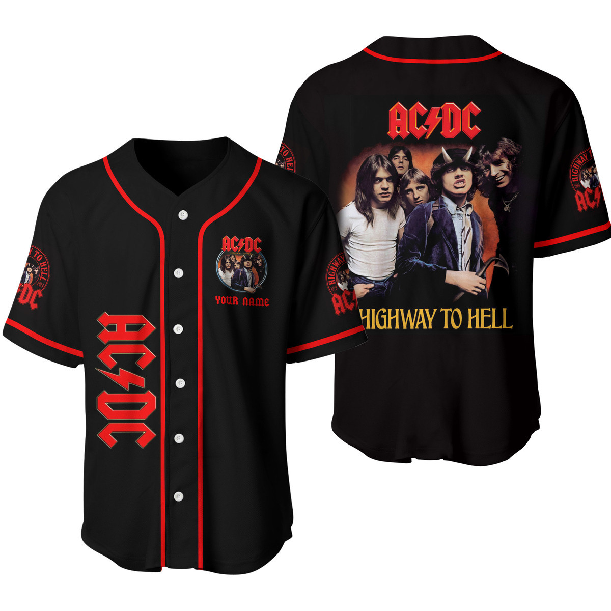 Jerseytrend AC/DC Band Highway to Hell Personalized Baseball Jersey For Fans - Image 3