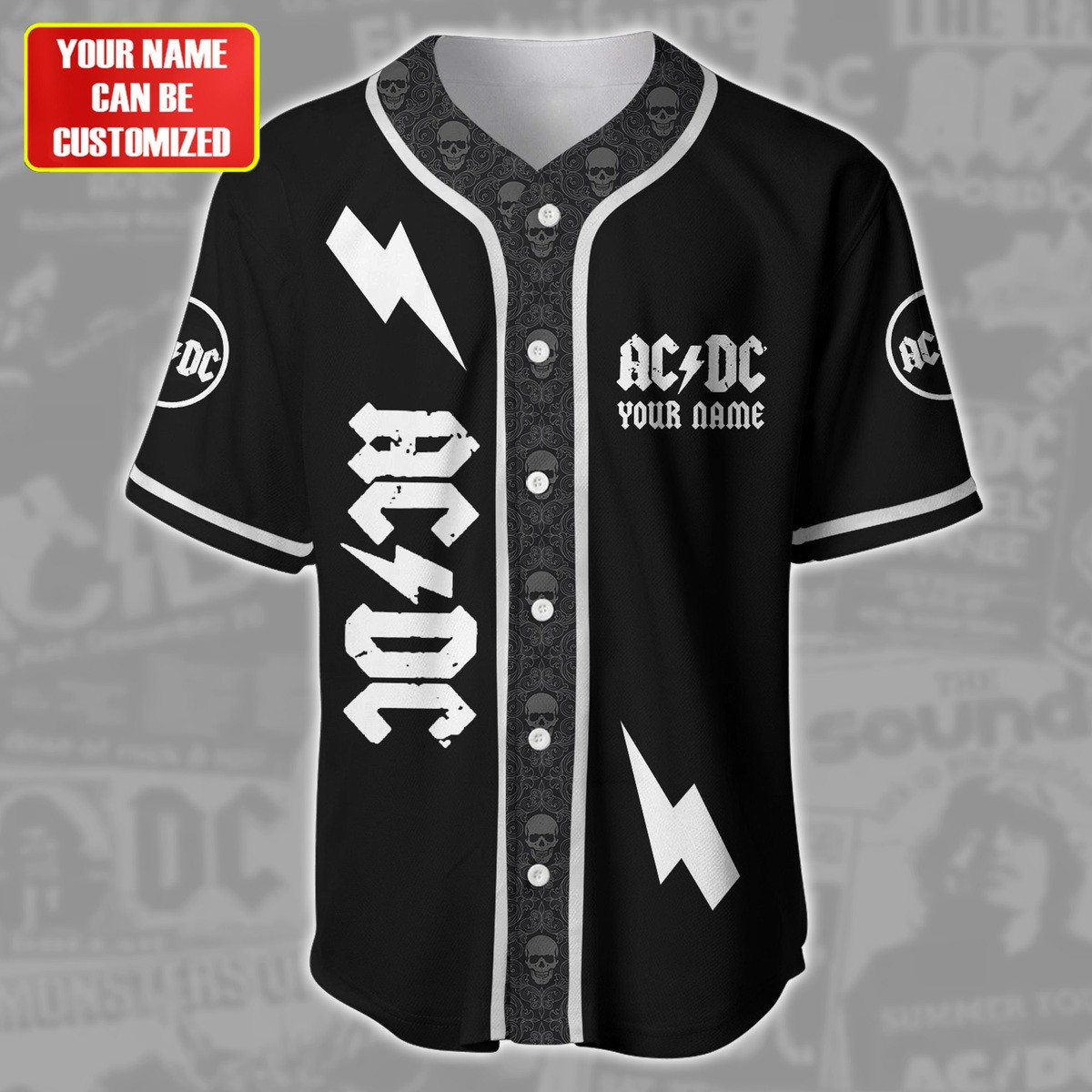 Jerseytrend AC/DC Band Personalized Baseball Jersey For Fans - Image 3