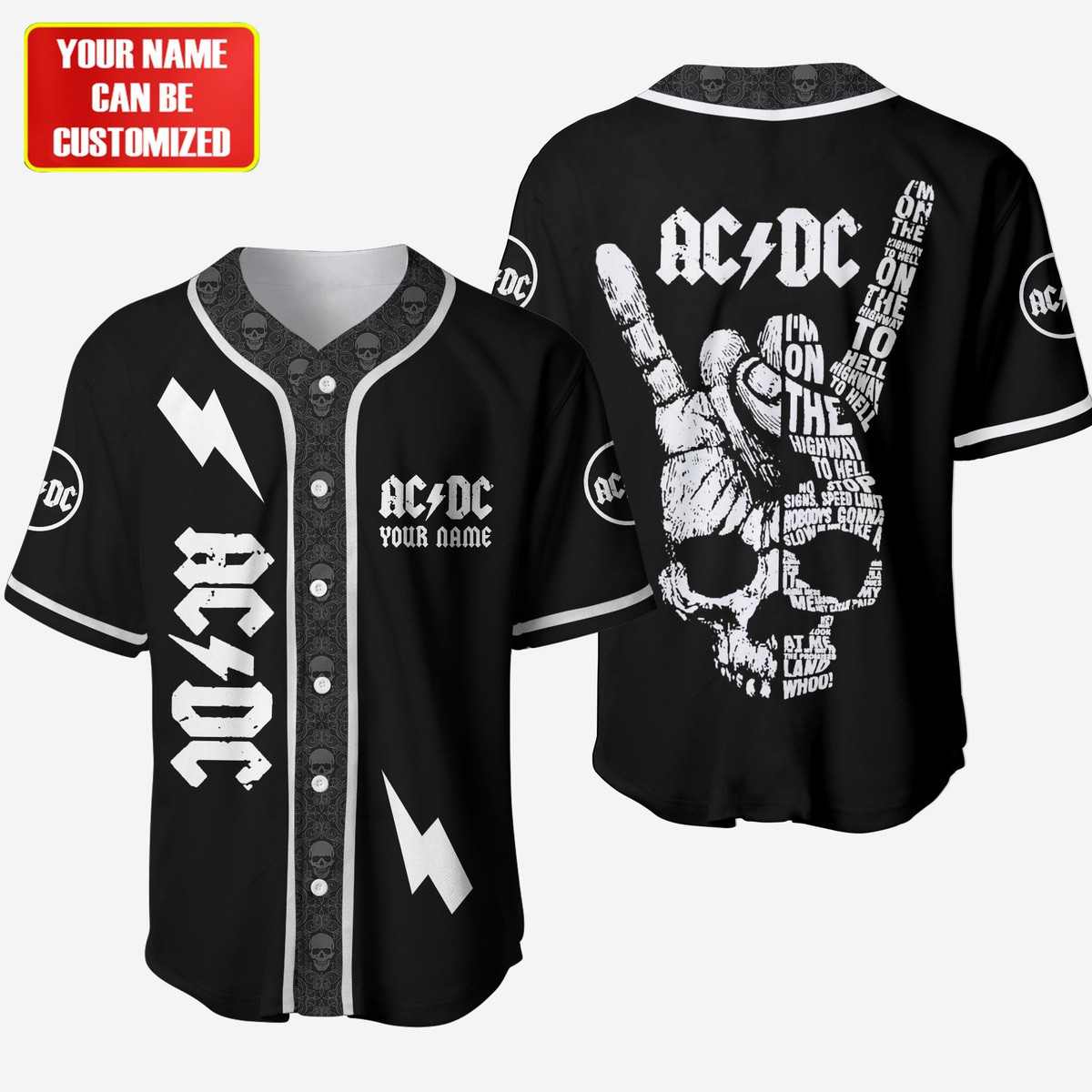 Jerseytrend AC/DC Band Personalized Baseball Jersey For Fans - Image 2