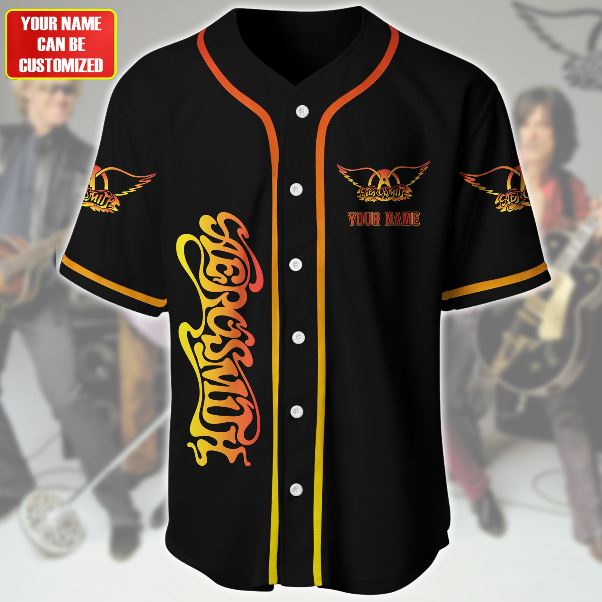 Jerseytrend Aerosmit Band Rocks Tour Personalized Baseball Jersey For Fans - Image 2