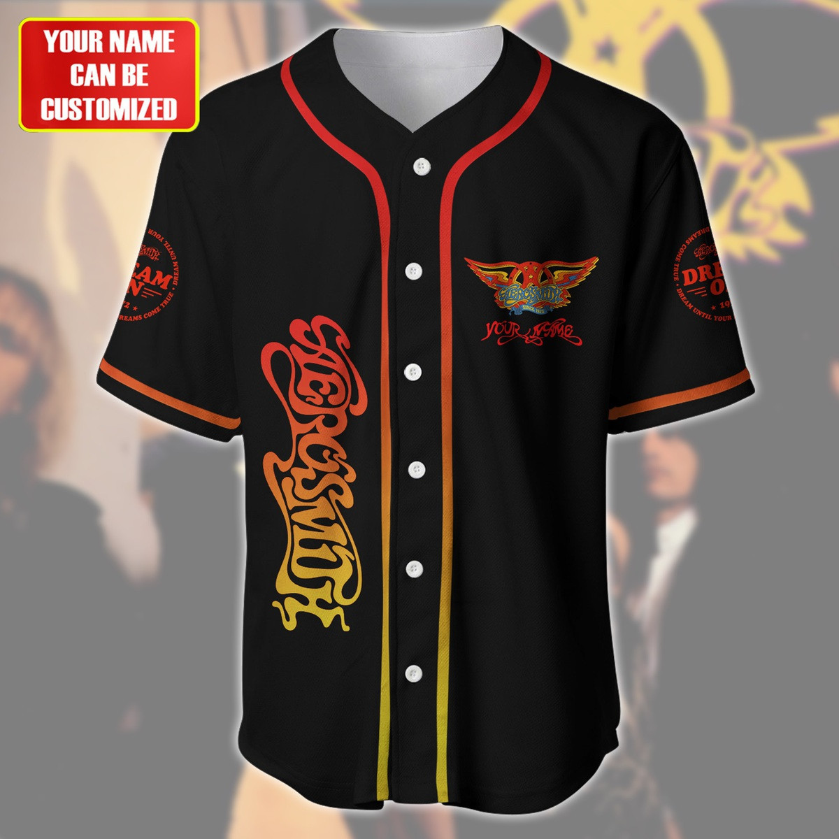 Jerseytrend Aerosmith Band Dream On Personalized Baseball Jersey For Fans - Image 3