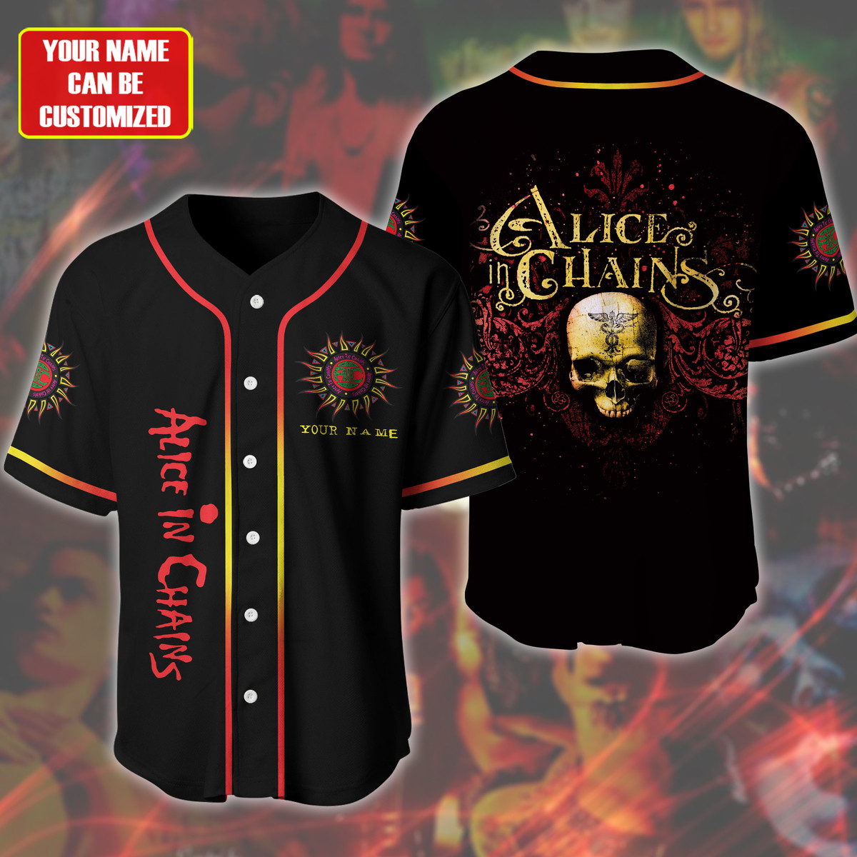 Jerseytrend Alice in Chains Band Personalized Baseball Jersey For Fans - Image 2