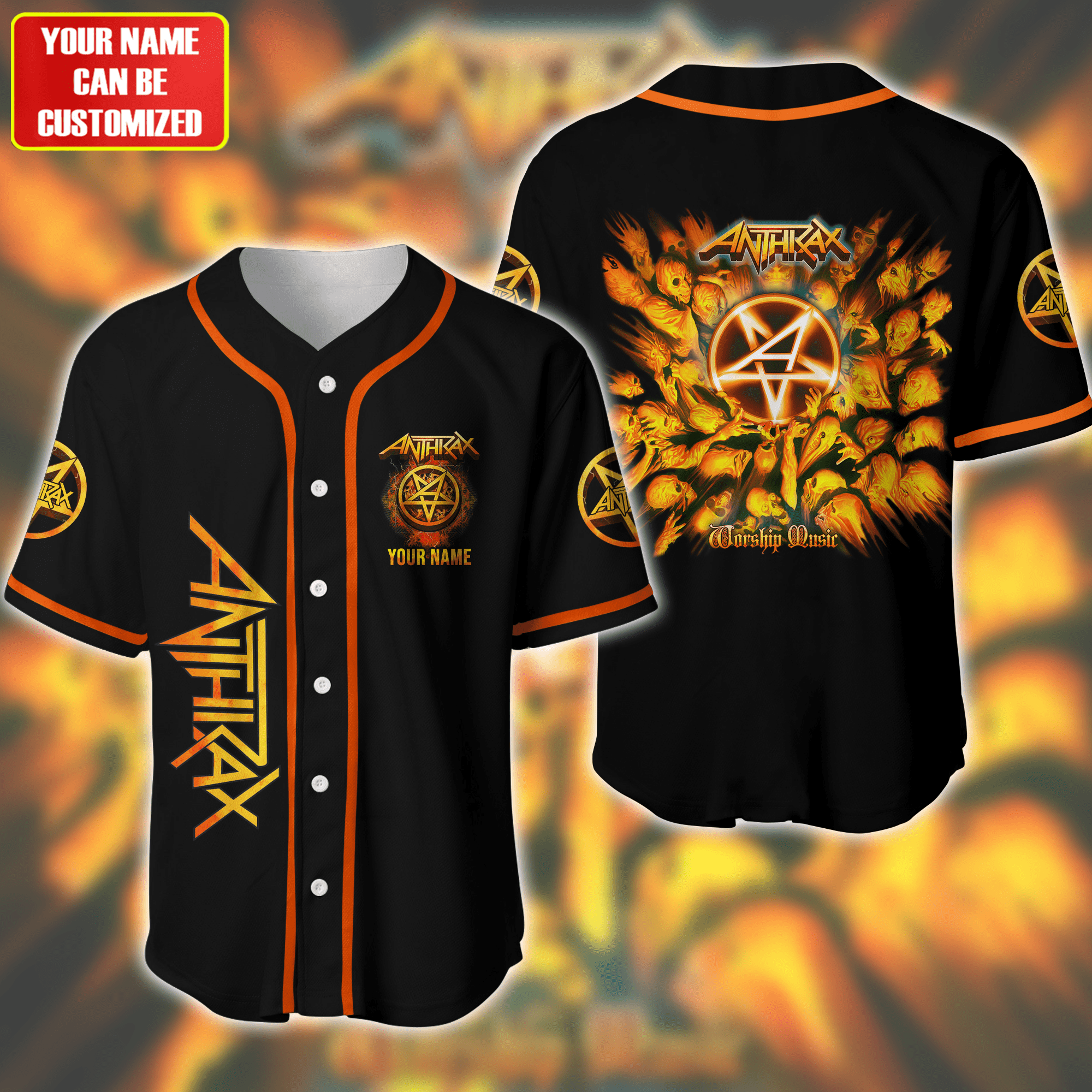 Jerseytrend Anthra Band Worship Music Personalized Baseball Jersey For Fans