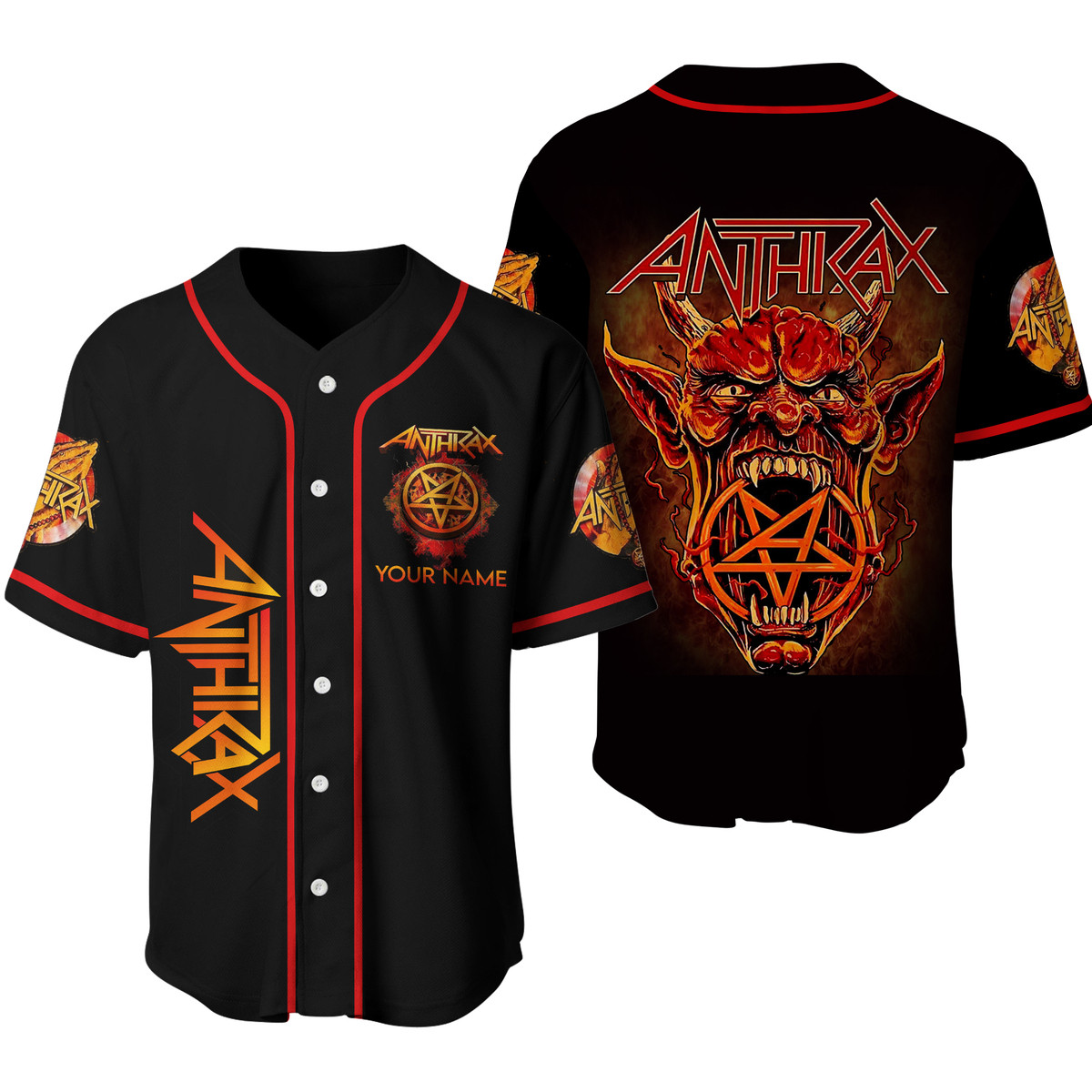 Jerseytrend Anthrax Band Personalized Baseball Jersey For Fans - Image 3
