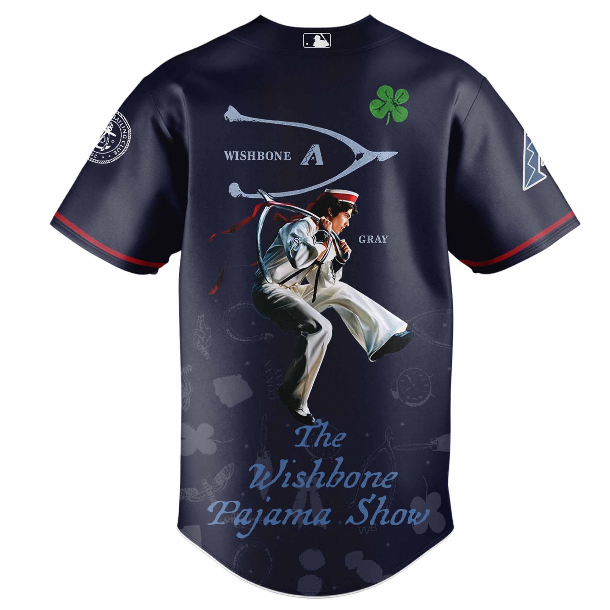 Jerseytrend Arizona Diamondbacks MLB x The Wishbone Pajama Show Personalized Baseball Jersey For Fans - Image 3