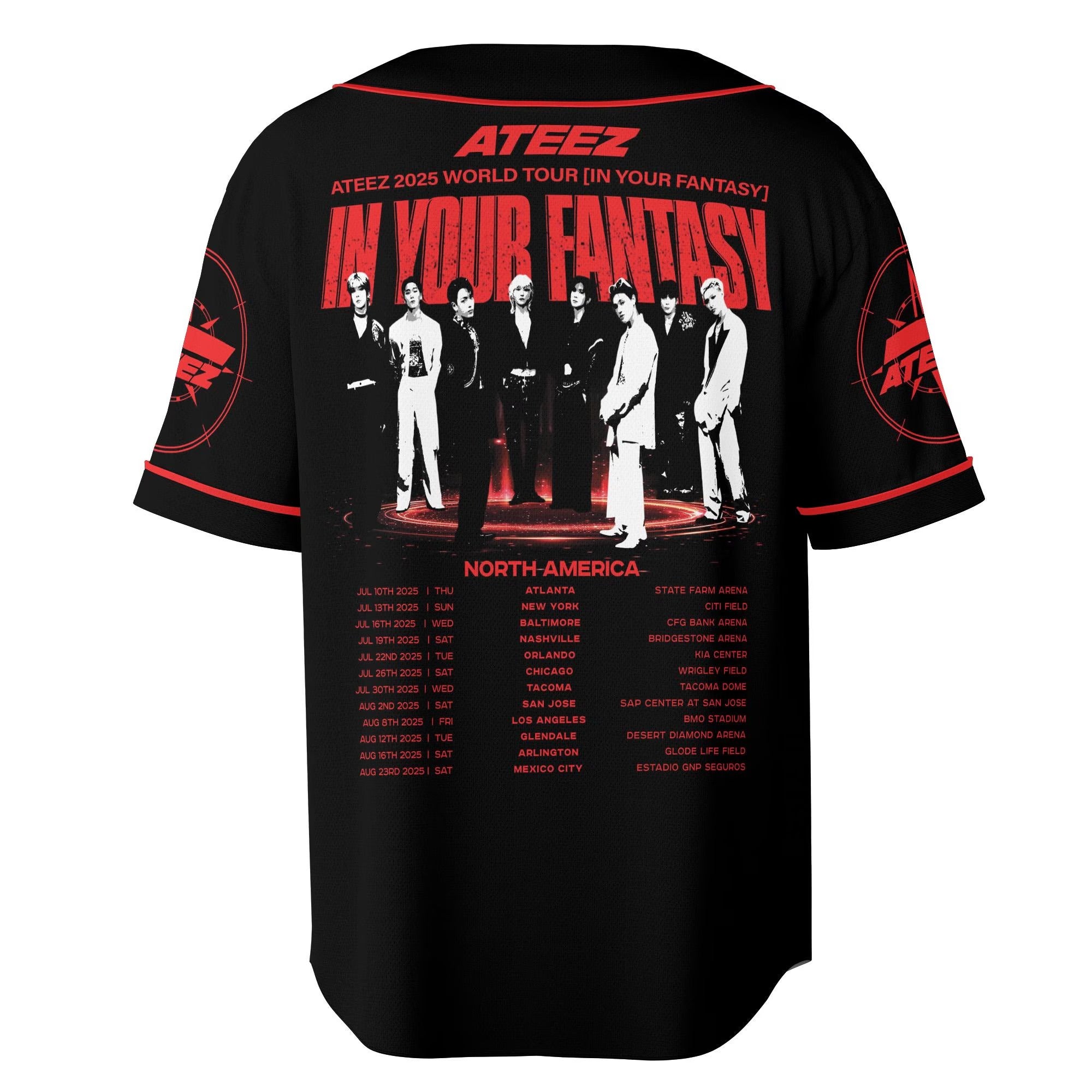 Mckenzieshoponline Ateez World Tour In Your Fantasy Personalized Baseball Jersey For Fans - Image 3