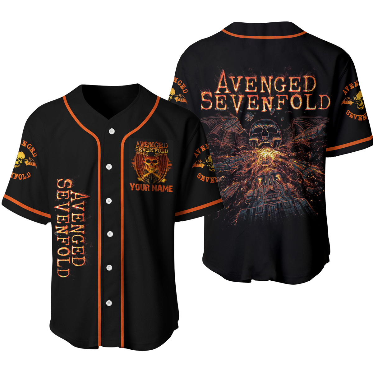 Jerseytrend Avenged Sevenfol Band Personalized Baseball Jersey For Fans - Image 3