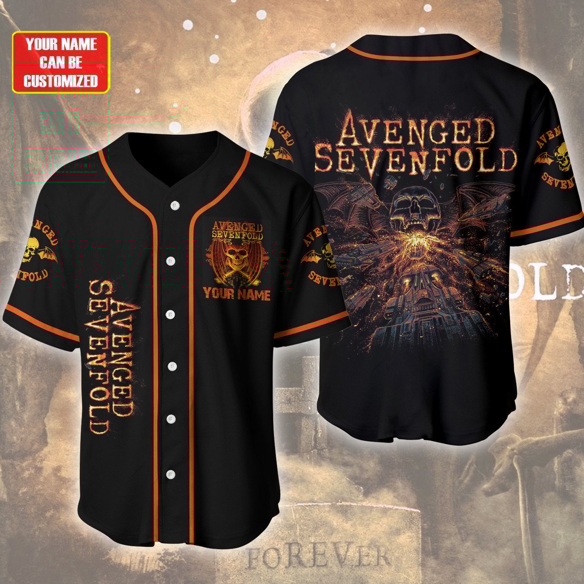 Jerseytrend Avenged Sevenfol Band Personalized Baseball Jersey For Fans