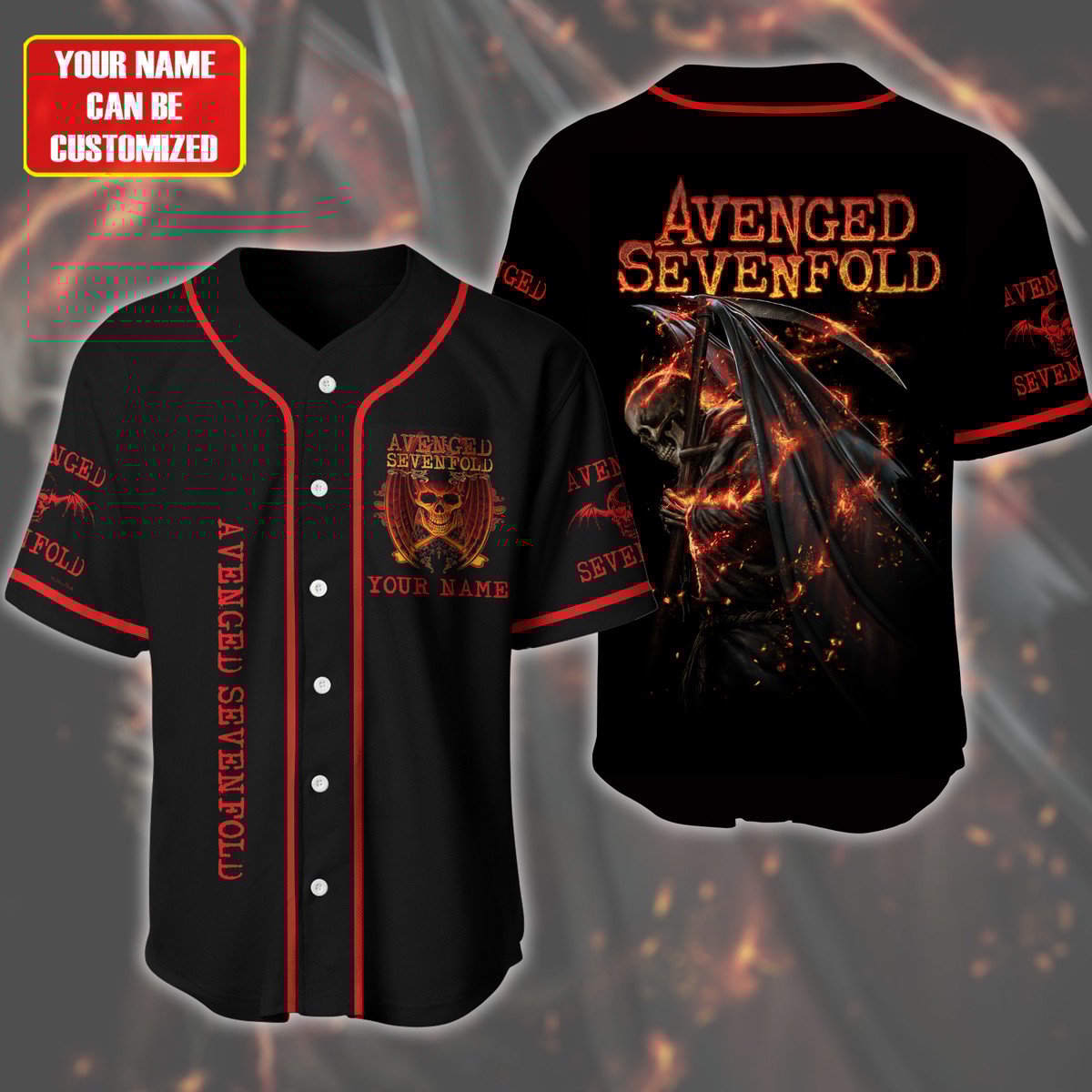 Jerseytrend Avenged Sevenfold A7X Band Personalized Baseball Jersey For Fans
