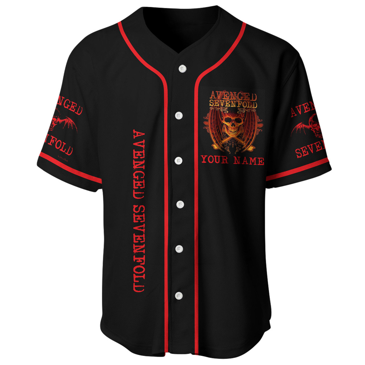 Jerseytrend Avenged Sevenfold A7X Band Personalized Baseball Jersey For Fans - Image 4