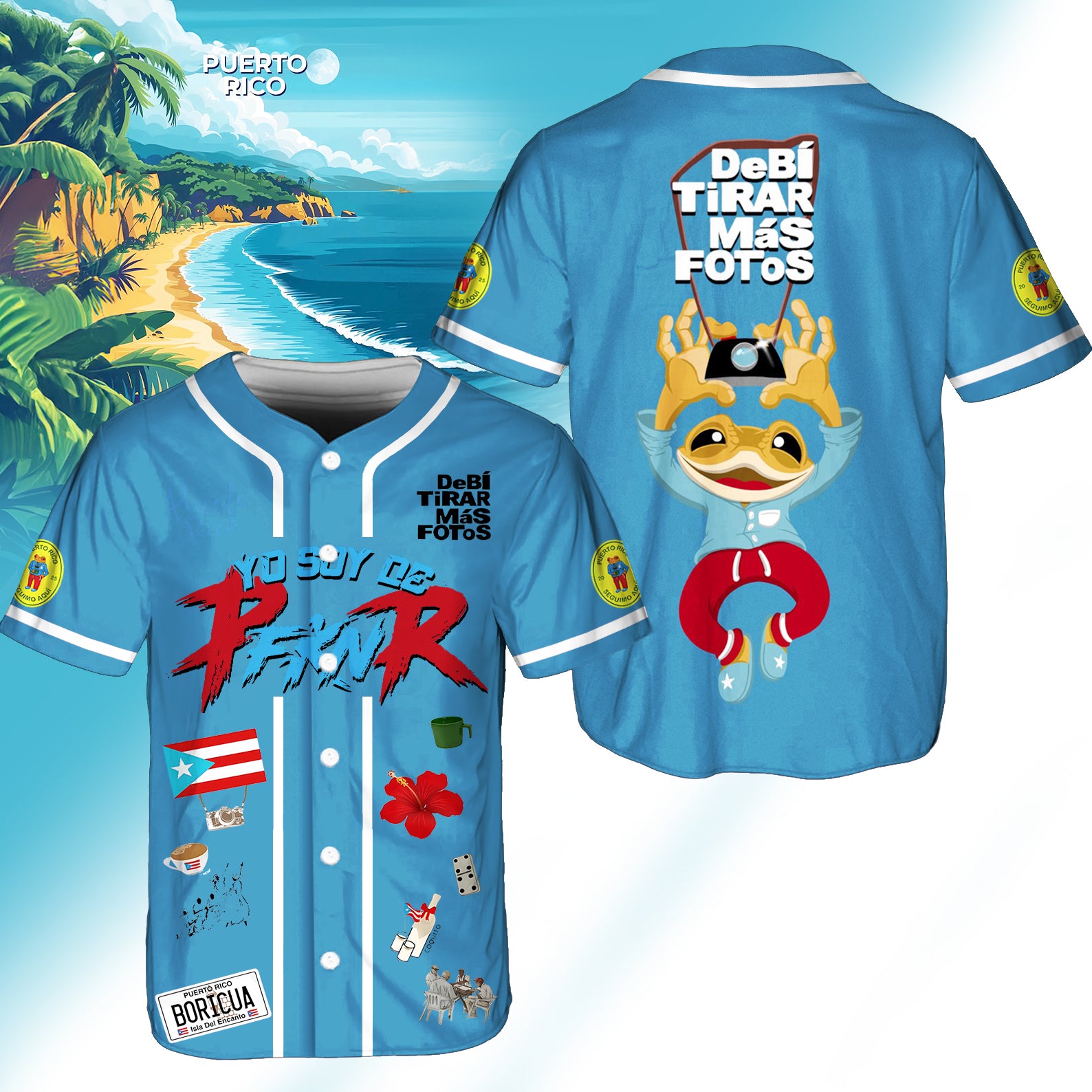 Mckenzieshoponline Bad Bunny Dtmf Puerto Rico Personalized Baseball Jersey For Fans