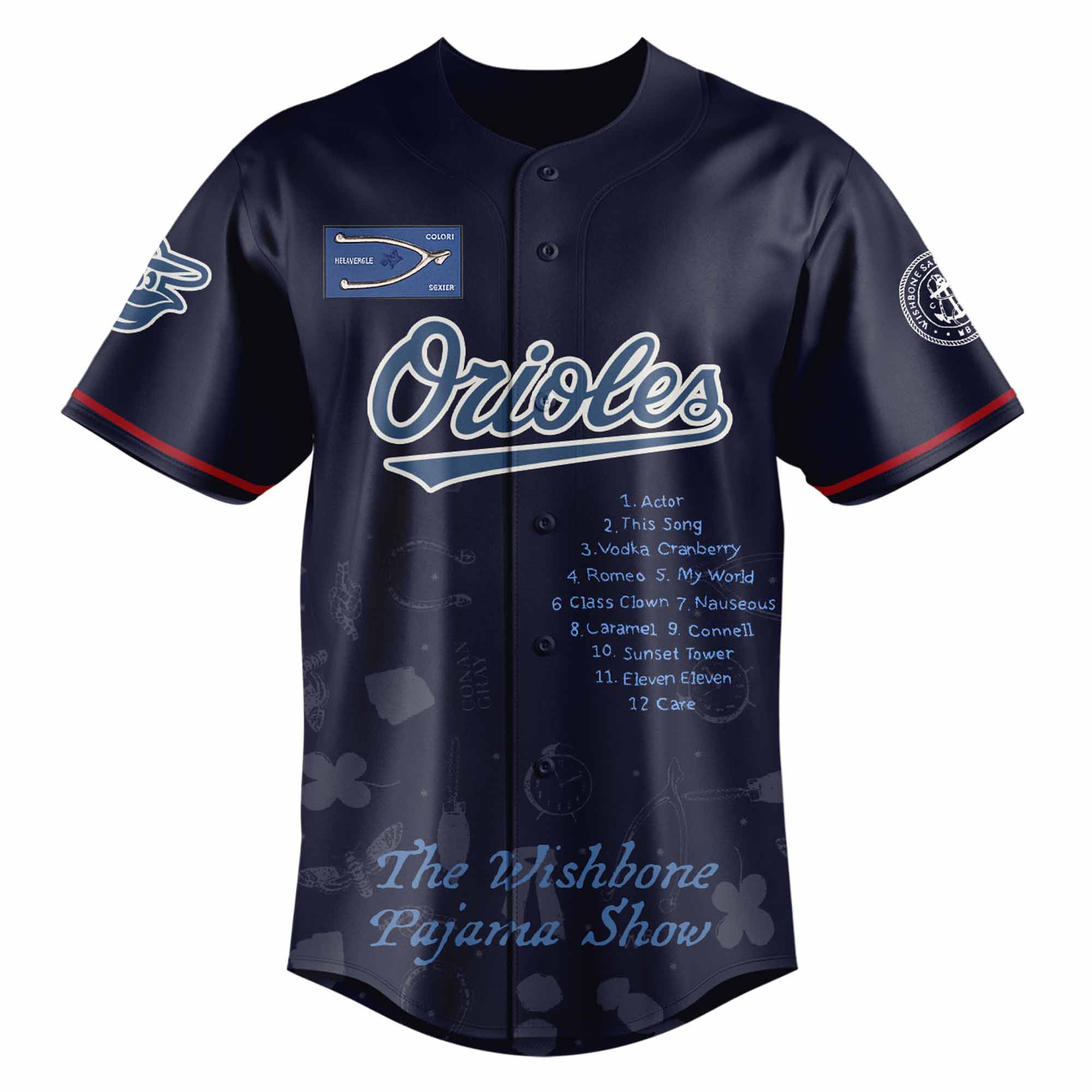 Jerseytrend Baltimore Orioles MLB x The Wishbone Pajama Show Personalized Baseball Jersey For Fans - Image 2